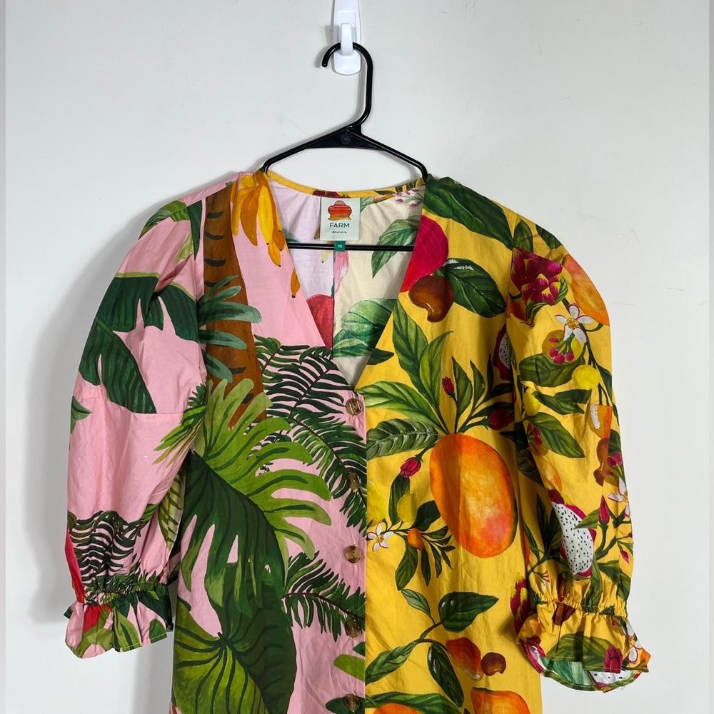 FARM Rio Pink & Yellow Tropical Mini Dress - Picture 6 of 12